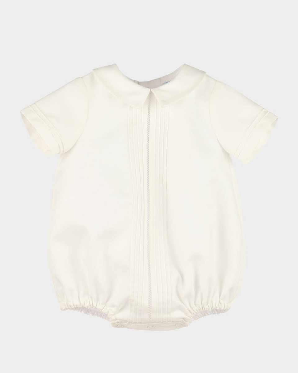 Boy's Pintuck Bubble Romper, Size Newborn-6M